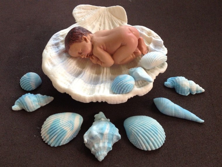 Ракушка из мастики для жемчужин