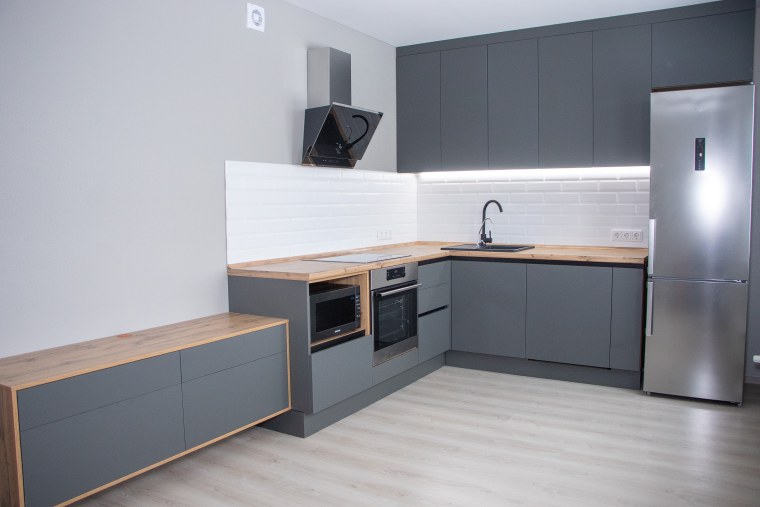 Кухня дуб Вотан и графит