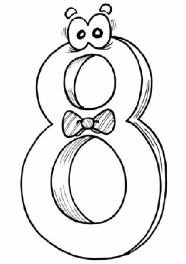 Восемь раскраска для детей
