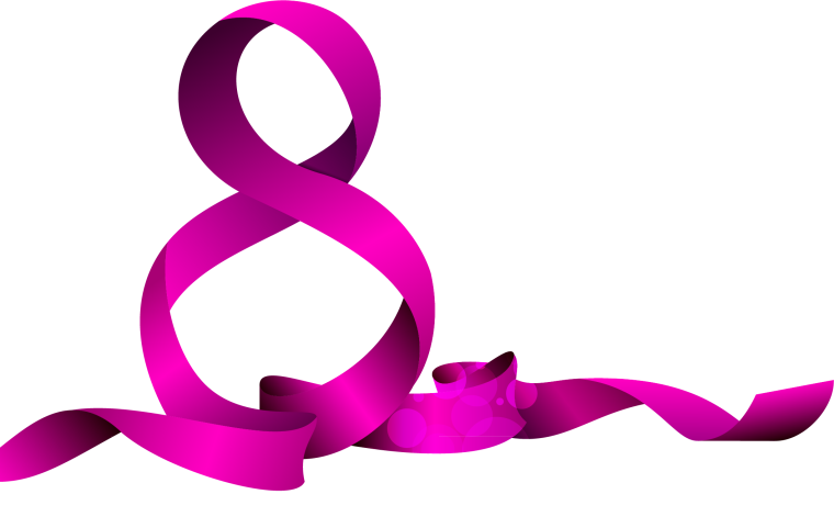 Красивая восьмерка на прозрачном фоне