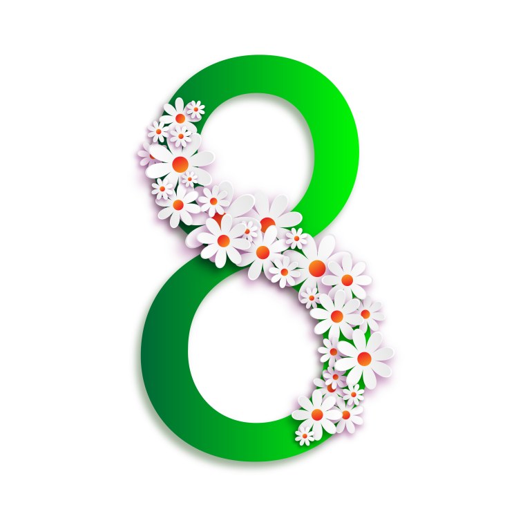 Красивая цифра 8 для оформления