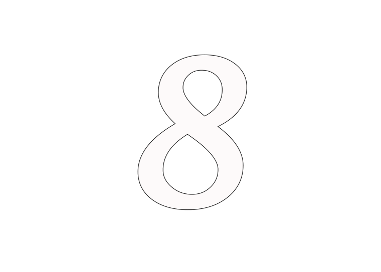 Красивая цифра 8 на а4