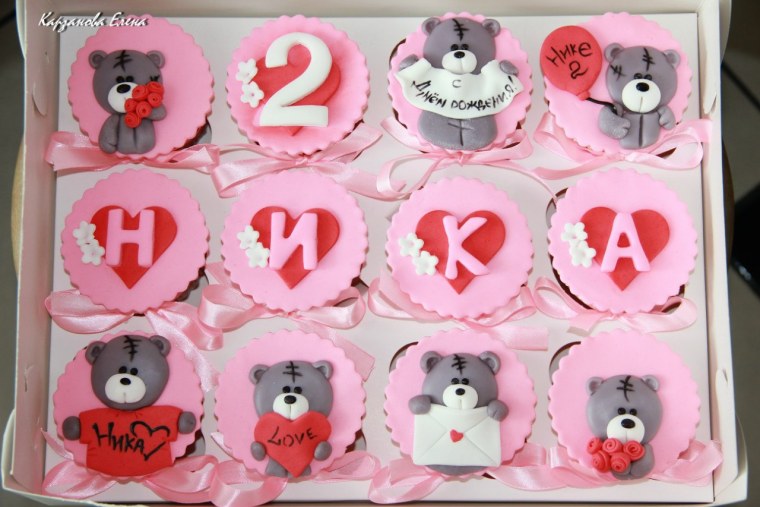 Капкейки с Тедди