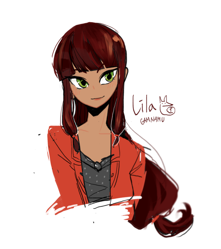 Лила леди баг арт