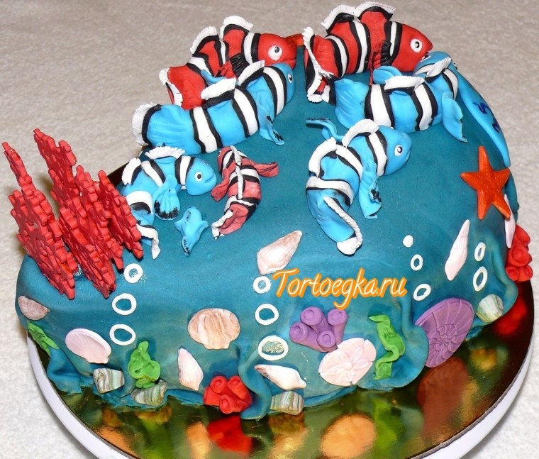 Торт на коралловую свадьбу родителям