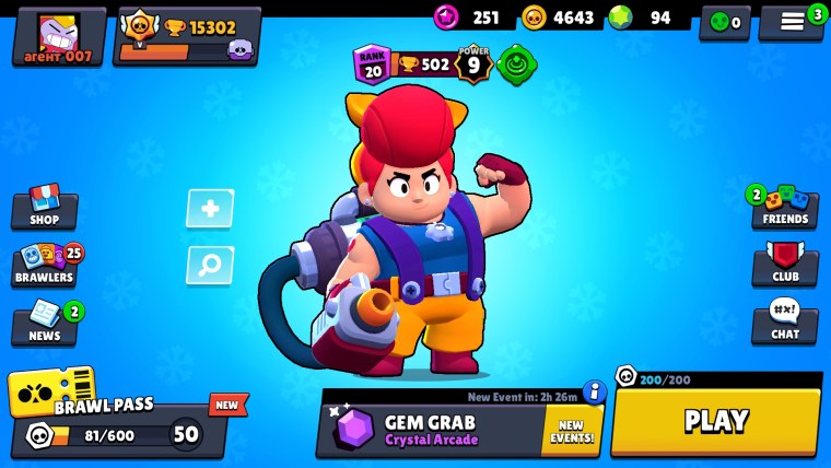 Акк в БРАВЛ старс с 20 000 кубками