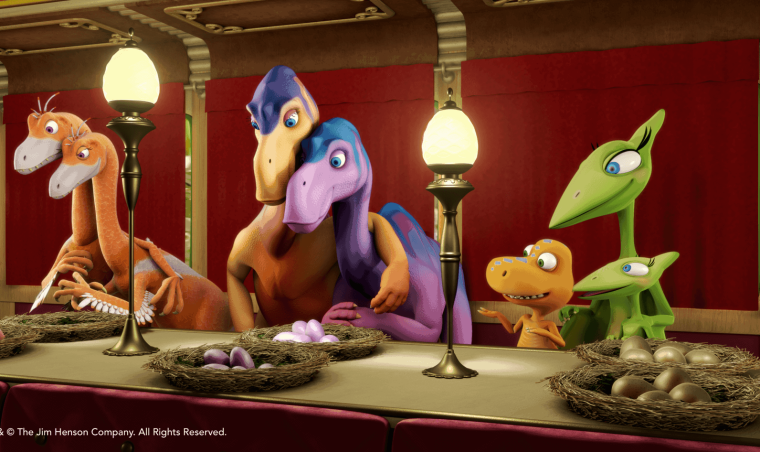 Майязавр поезд динозавров