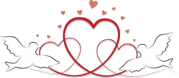 Свадебное сердце на прозрачном фоне