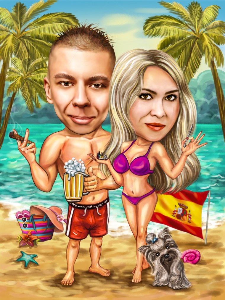 Шарж на море