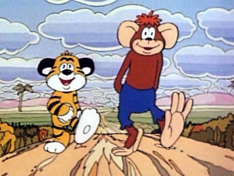 Обезьянка из по дороге с облаками