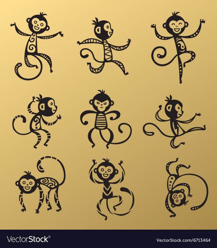 Стилизованная обезьянка