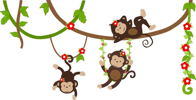 Обезьянки на лианах