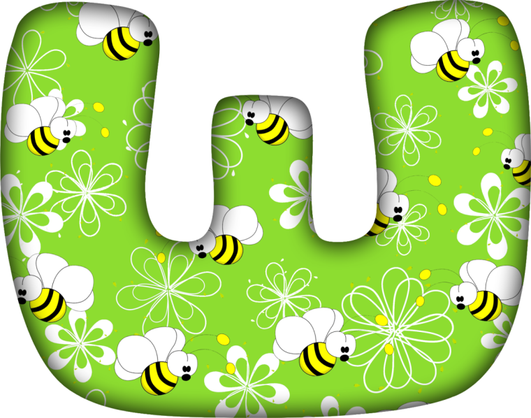 Буква ш цветная