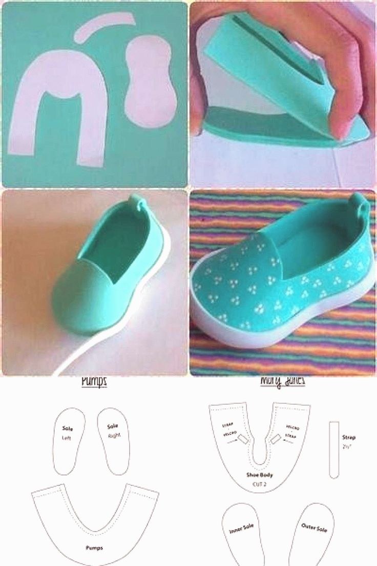 Обувь для куклы из фоамирана