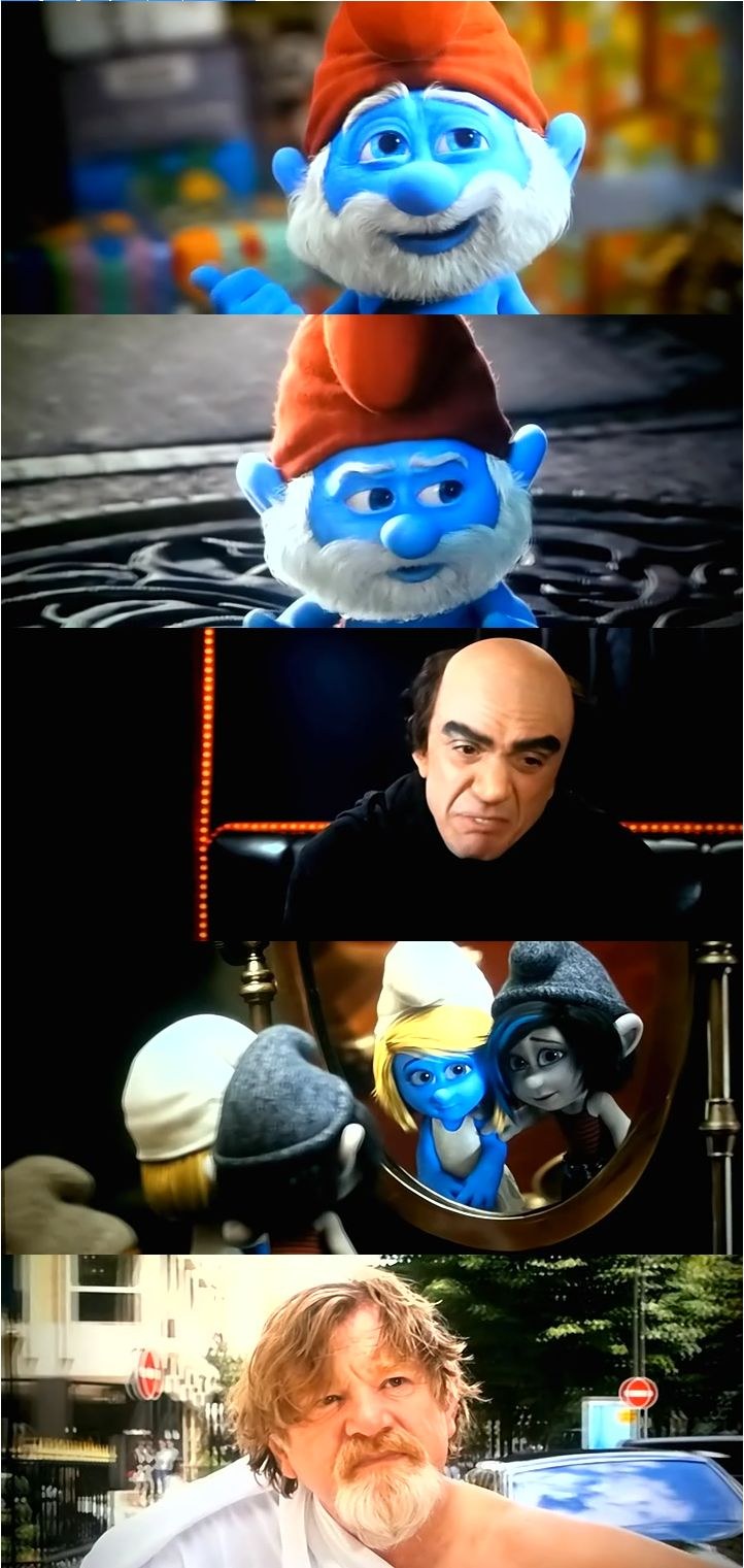 Гаргамель и папа смурф