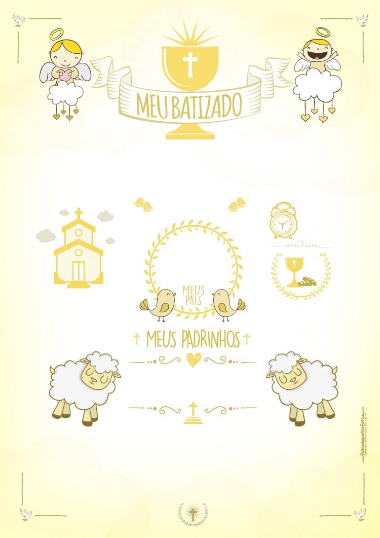 Макет для метрики для девочки крещения