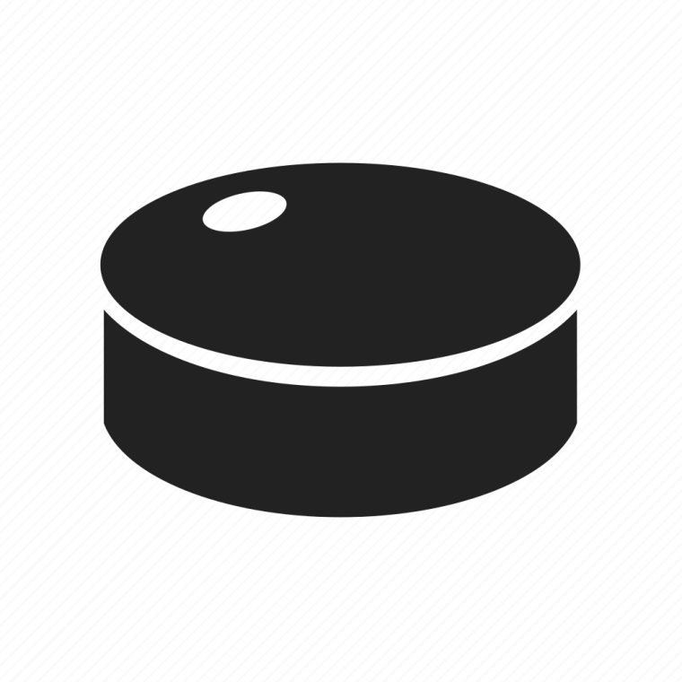 Хоккейная шайба на прозрачном фоне