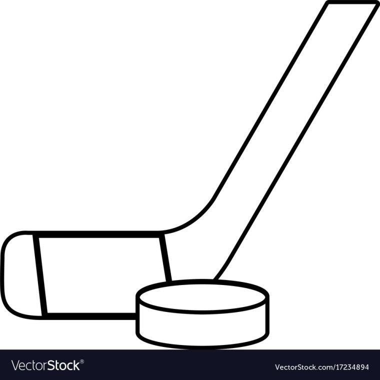 Хоккейная клюшка раскраска