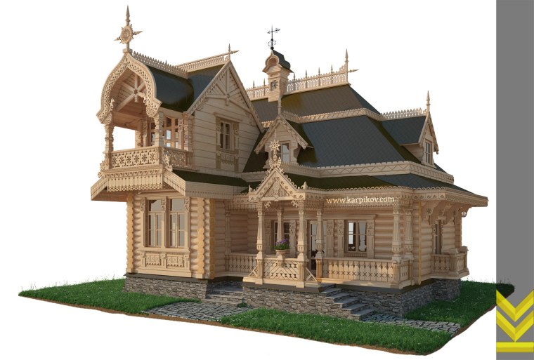 Дом-Терем в неорусском стиле