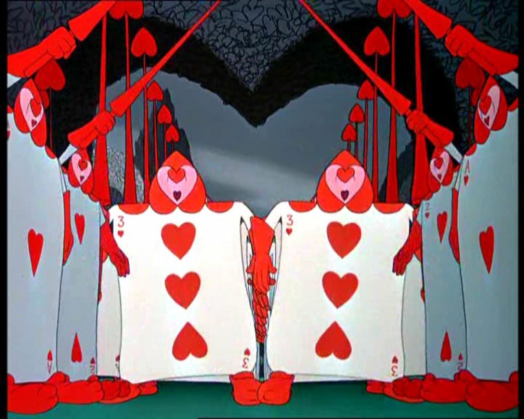 Стражники красной королевы из Алиса в стране чудес