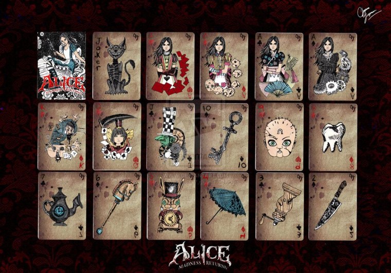 Alice Madness Returns карты игральные