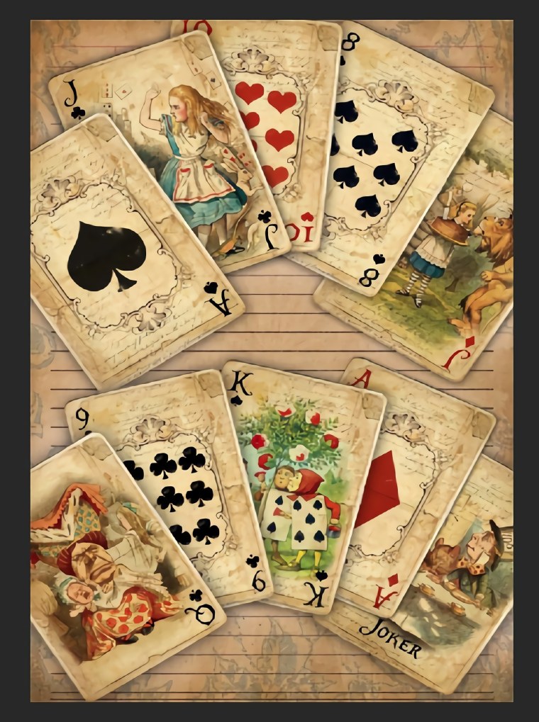 Винтаж карты игральные Алиса