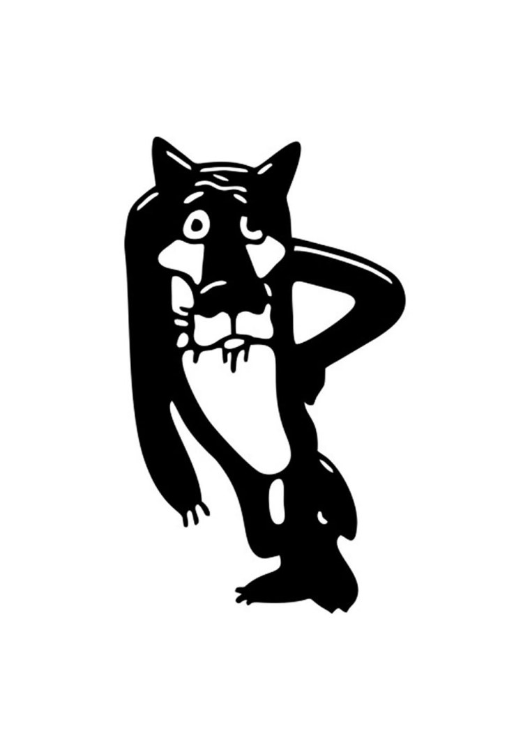 Трафарет волка из мультика