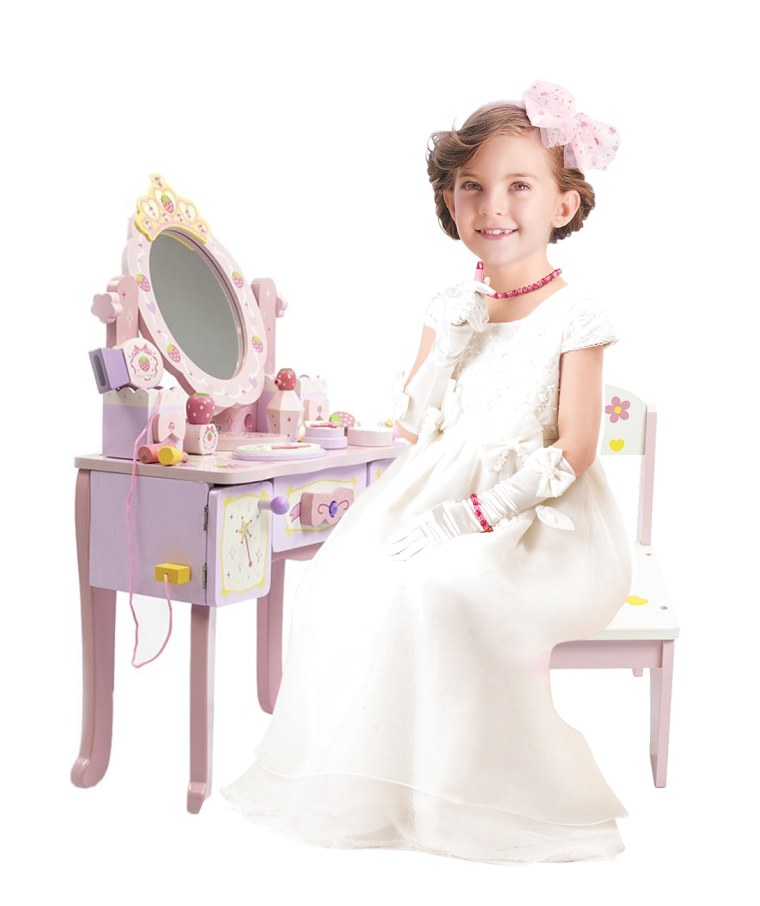 Туалетный столик с зеркалом и стульчиком IQWEEN BC-118