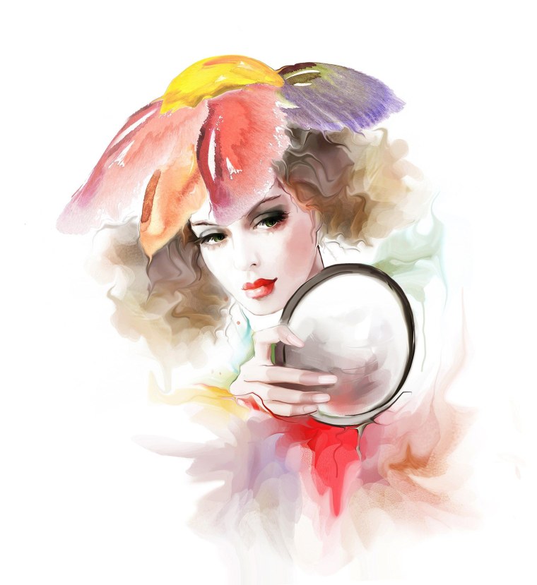 Девушка акварель
