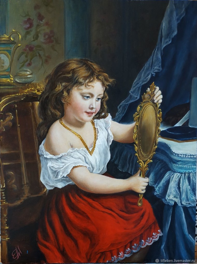 Восхищение. Девочка с зеркалом. Фриц Зубер-Бюлер