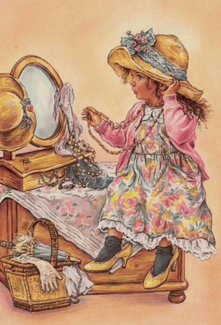 Открытка модница