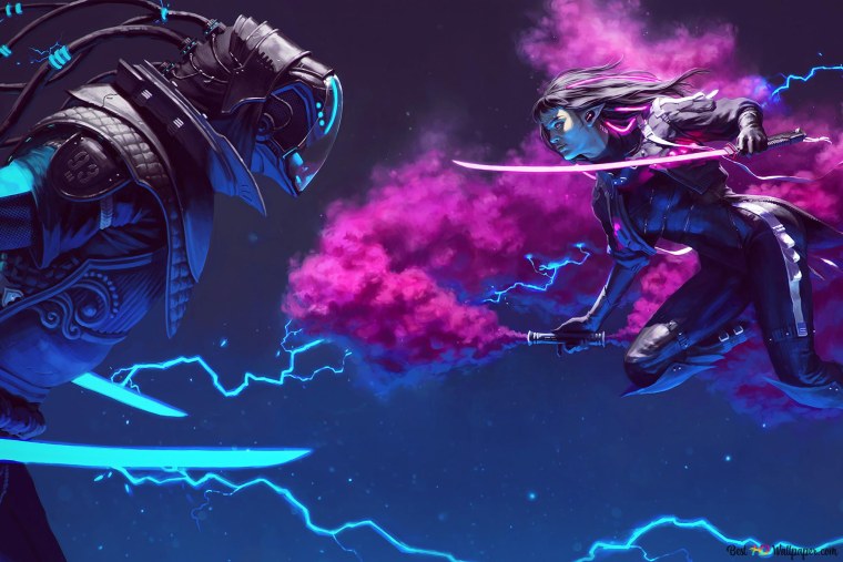 Cyberpunk 2077 Samurai неон