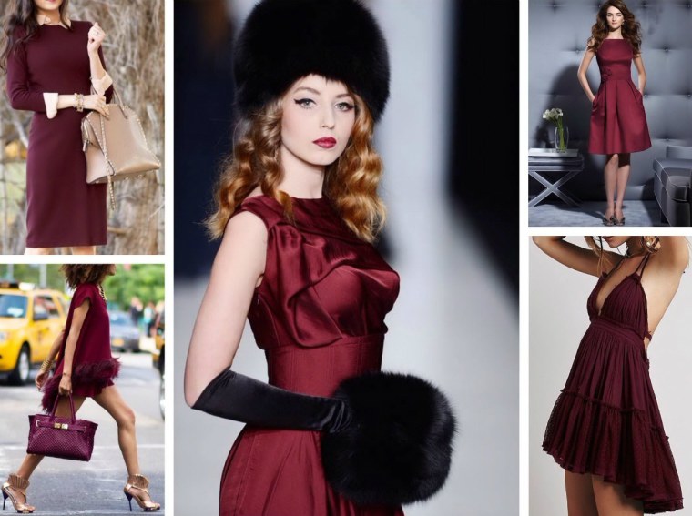 Стиль мода марсала