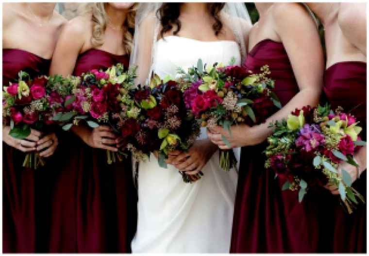 Свадьба в стиле марсала и айвори