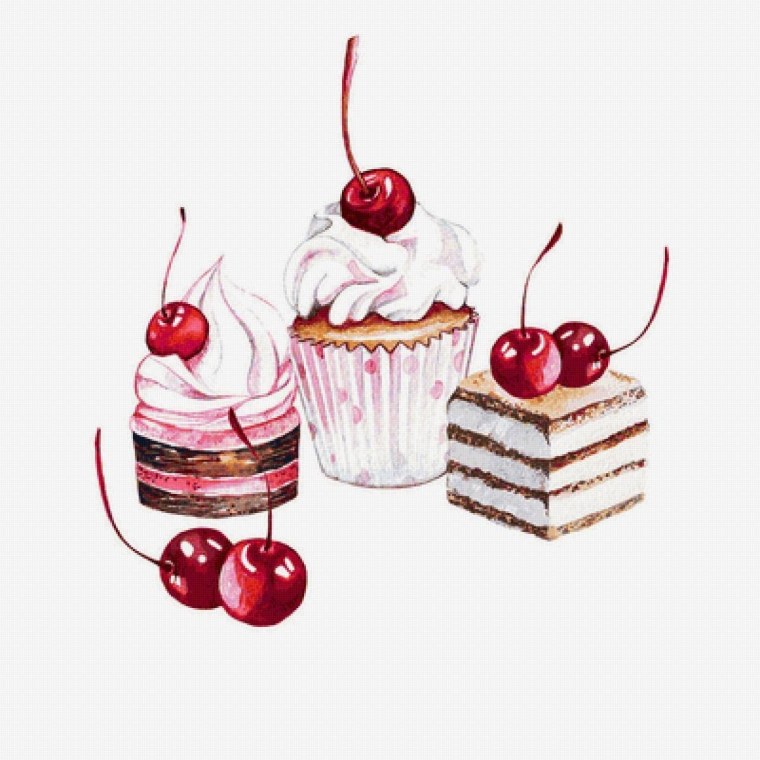Десерт акварель