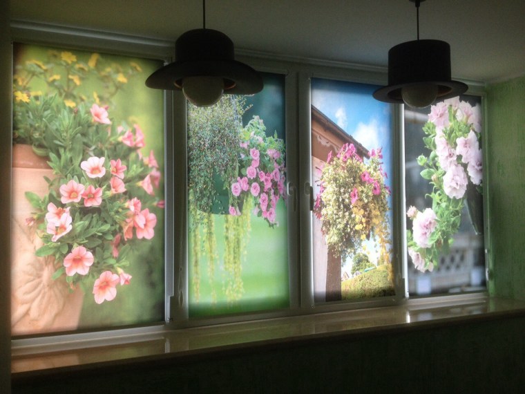 Рулонные шторы с принтом