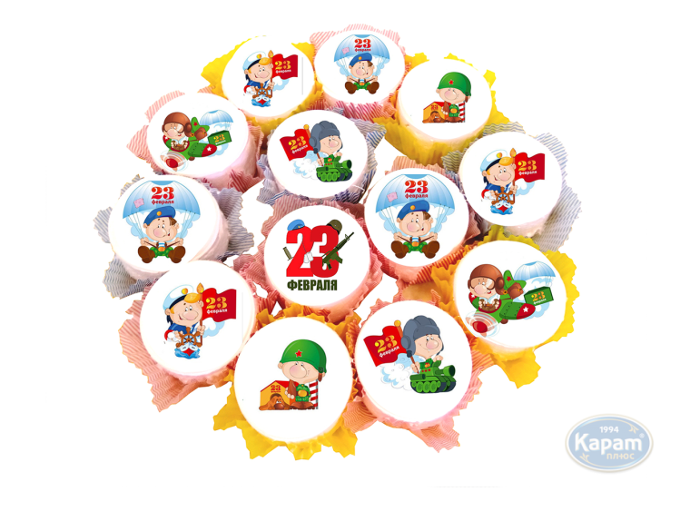 Печать для торта военный