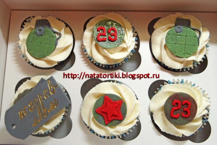 Набор на 23 февраля капкейк