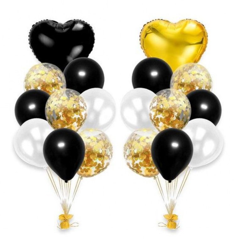 Ar704 набор воздушных шаров с пайетками 12см, 10шт/упак