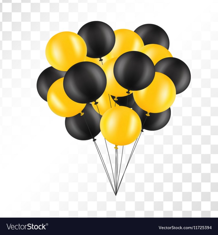 Желто черный воздушный шар