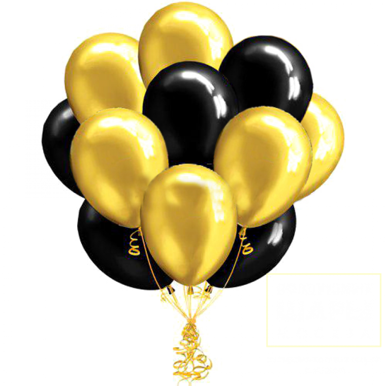 Шары золото с черным