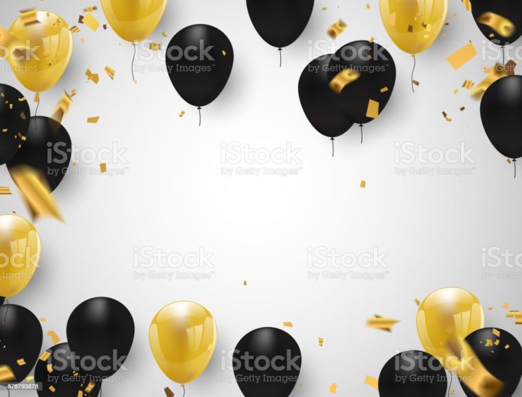 Черные шары на желтом фоне