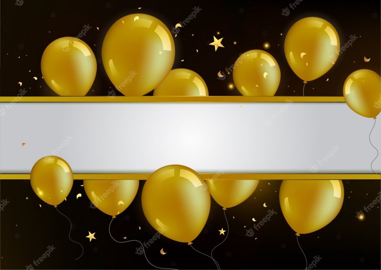 Воздушные шары на черном фоне