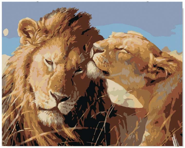 Вышивка крестиком Лев