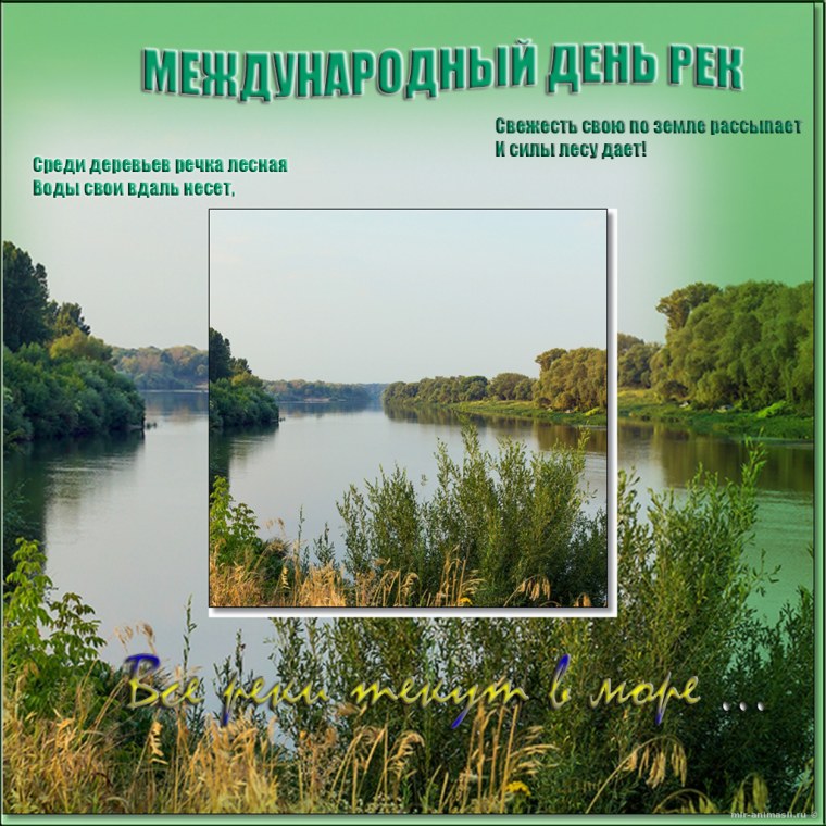 Международный день рек открытка