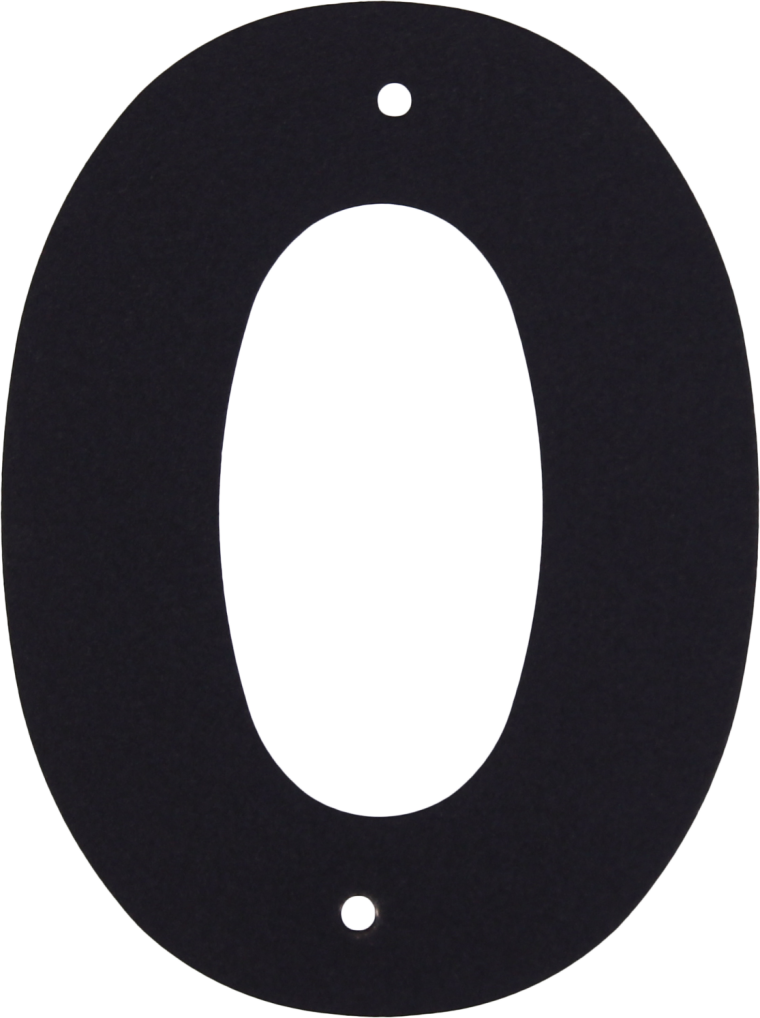 Цифра 0 черная