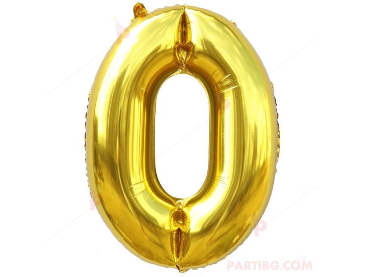 Шар - цифра 0 золото