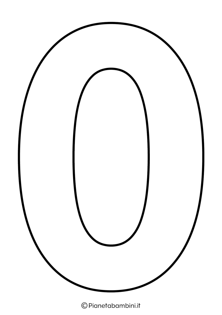 Цифра 0 трафарет для торта а4