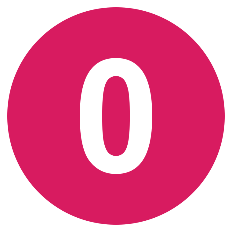 Цифра 0 в круге