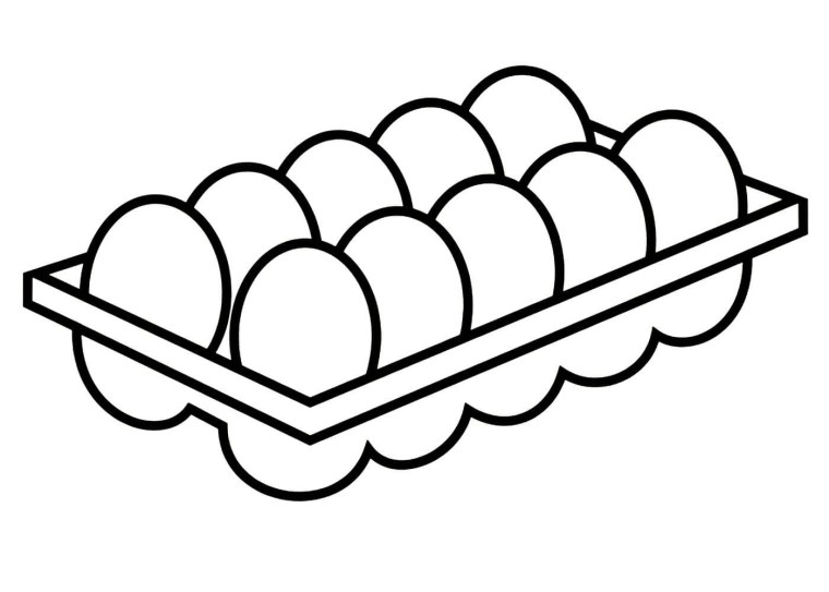 Раскраска яйца в лотке